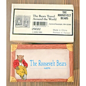 Vintage Schmid 1993 Roosevelt Bears “The Bears Travel Around the World” Mini Set